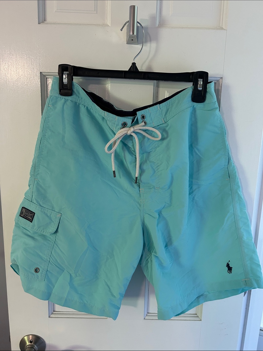 Polo by Ralph Lauren Aqua Board Shorts with Drawstring